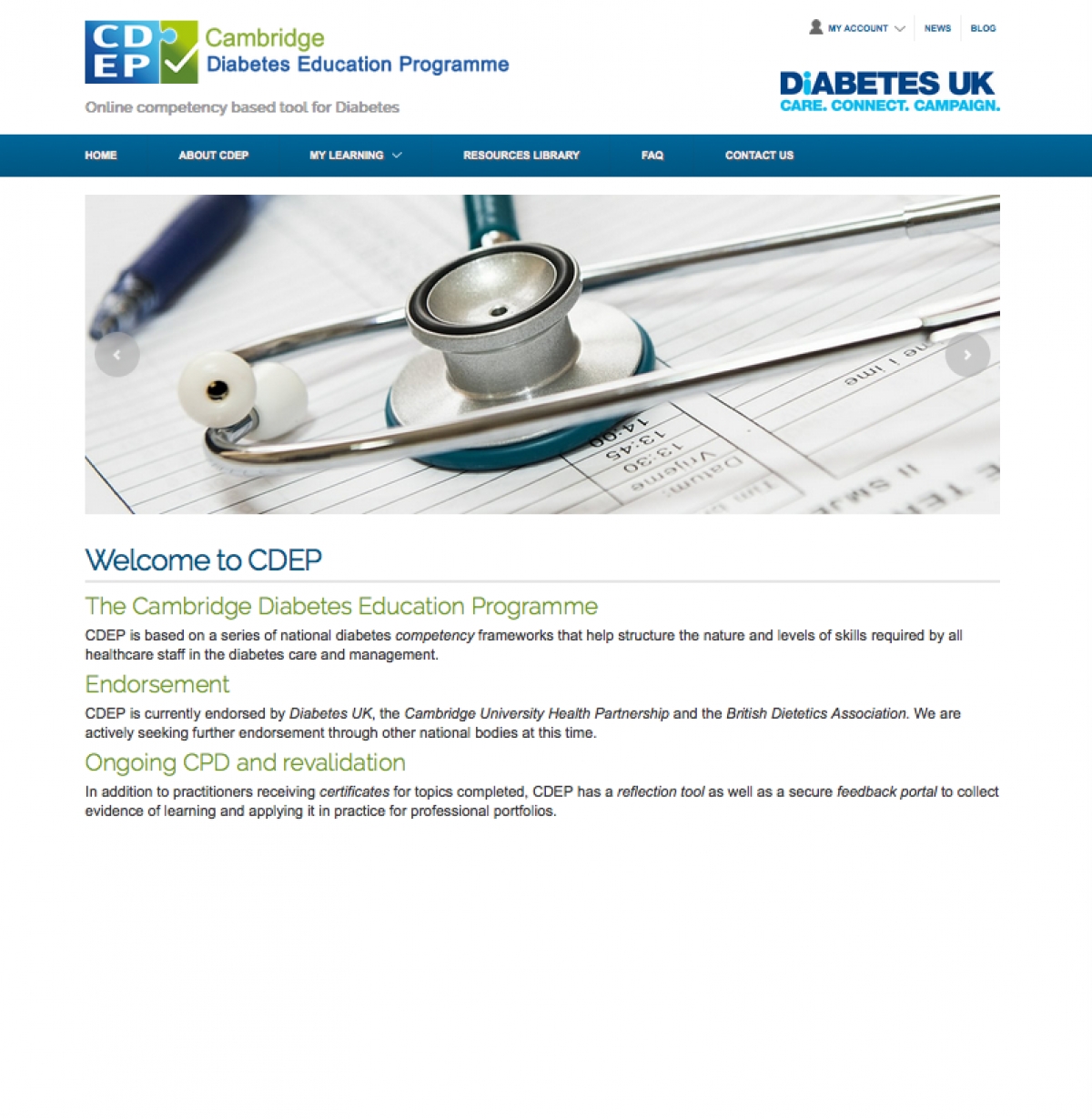 New mobile responsive learning system for CDEP Diabetes UK endorsed learning system for Health Practitioners