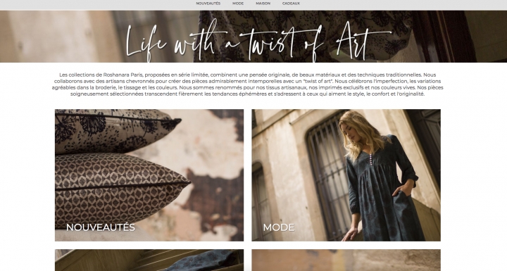 Roshanara Paris Fashion website and online shop