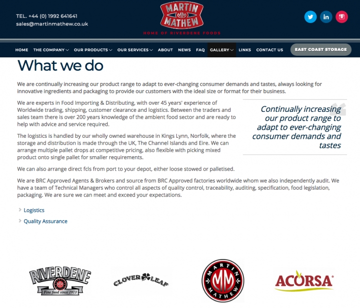 Martin Mathew Operating for over 45 years in more than 25 countries