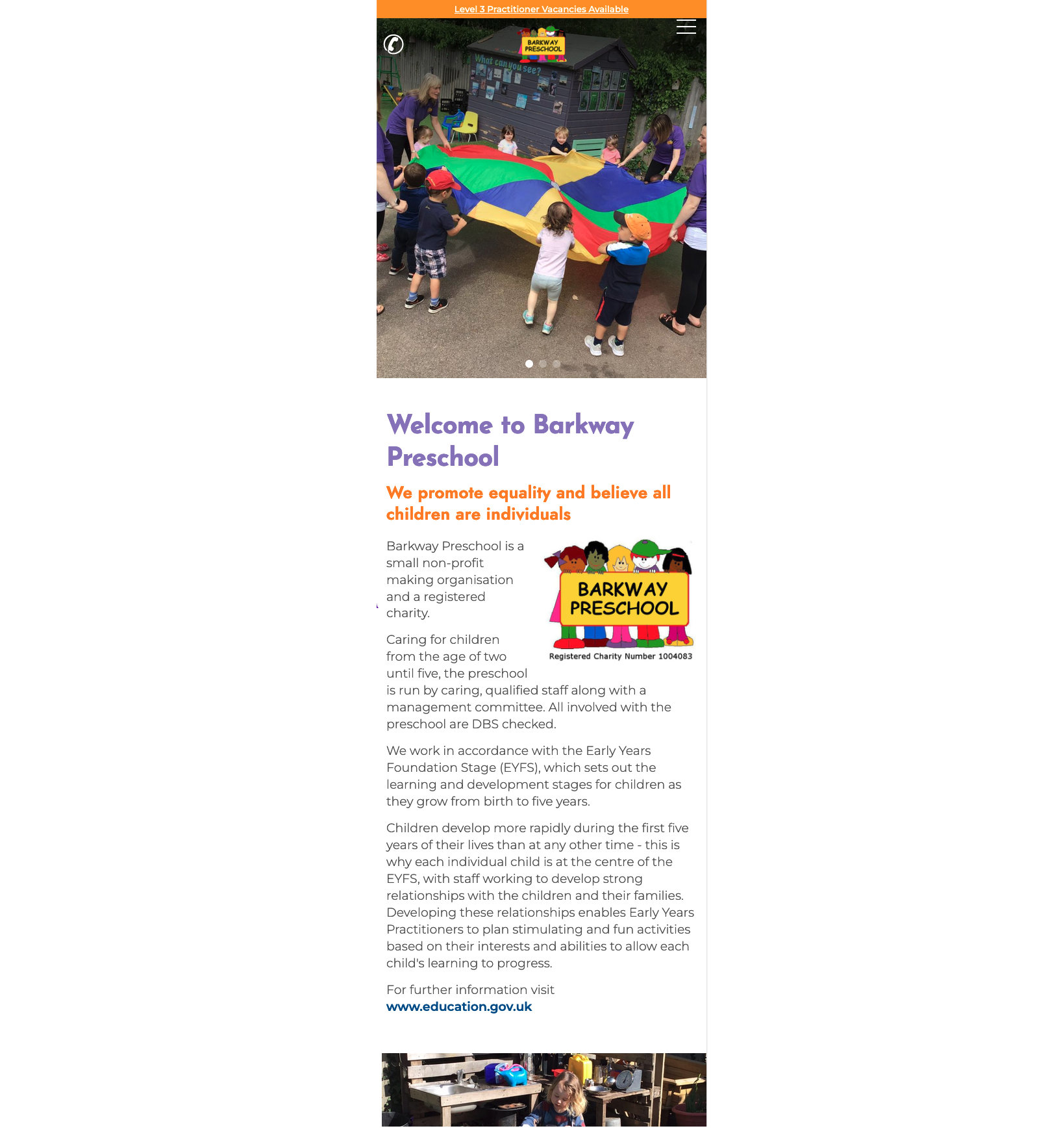 Barkway Preschool Website New mobile responsive, secure site for local preschool