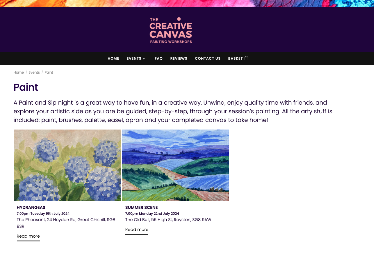 The Creative Canvas Painting and Drawing lessons, buy tickets online